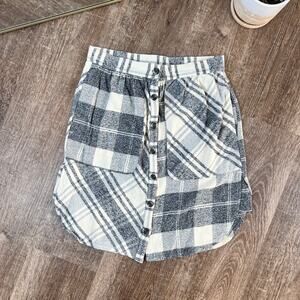 NWT French Connection New Women Arla Patched Flannel Skirt